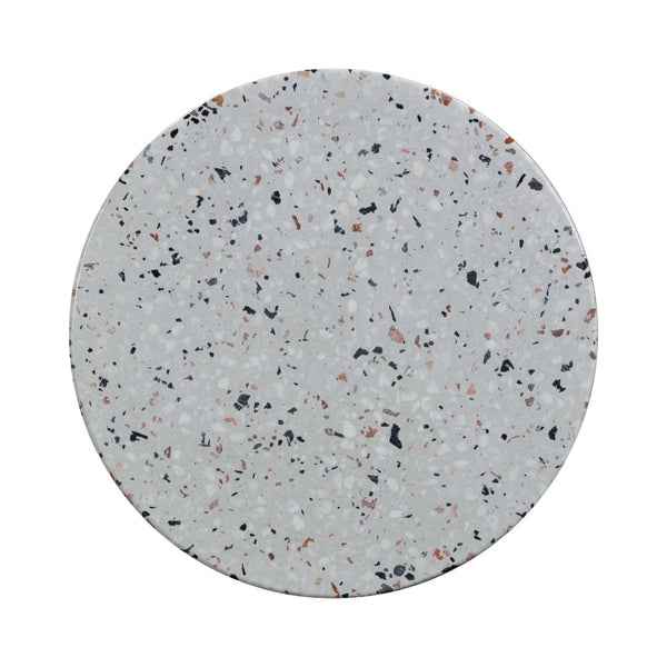 TOV Furniture Clover Faux Terrazzo Round Side Table - Stylish Indoor/Outdoor Accent with Retro Memphis Design TOV-O54278