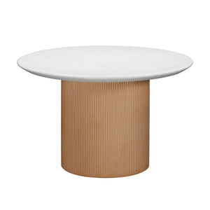 Rose Faux Terrazzo and Terracotta Indoor / Outdoor Round Concrete Dining Table TOV-O54279 TOV Furniture