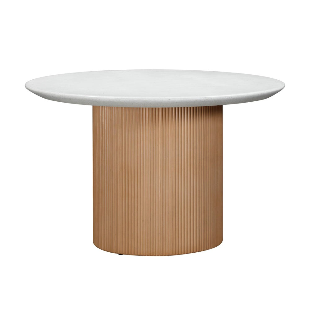TOV Furniture Rose Faux Terrazzo and Terracotta 47" Round Concrete Dining Table - Stylish Indoor/Outdoor Centerpiece TOV-O54279