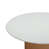 Rose Faux Terrazzo and Terracotta Indoor / Outdoor Round Concrete Dining Table TOV-O54279 TOV Furniture