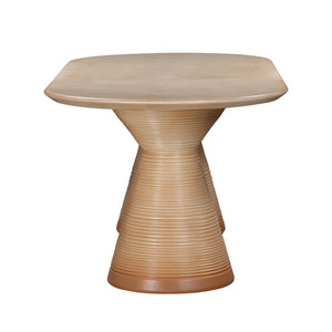 TOV Furniture Fassa 87" Indoor/Outdoor Oval Dining Table - Stylish Faux Terracotta Design for 8 People Gatherings TOV-O54280