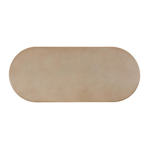 TOV Furniture Fassa 87" Indoor/Outdoor Oval Dining Table - Stylish Faux Terracotta Design for 8 People Gatherings TOV-O54280