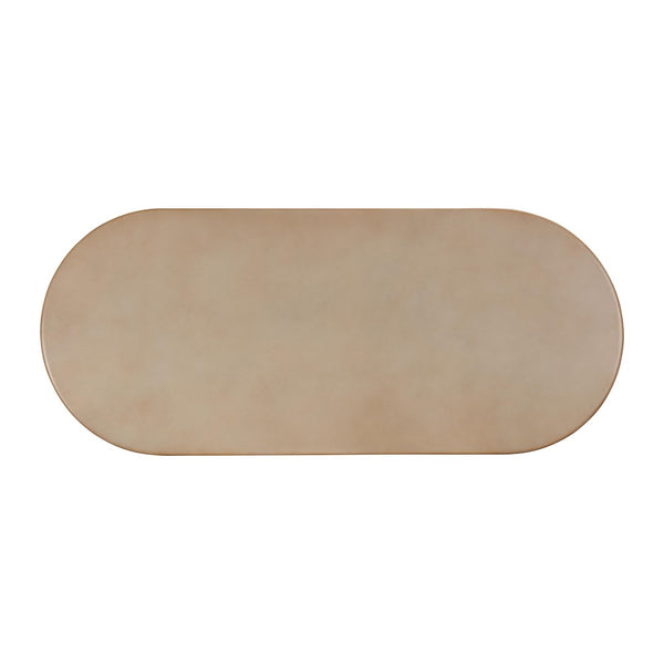 TOV Furniture Fassa 87" Indoor/Outdoor Oval Dining Table - Stylish Faux Terracotta Design for 8 People Gatherings TOV-O54280