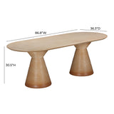 Fassa Terracotta Oval Indoor / Outdoor Dining Table TOV-O54280 TOV Furniture