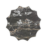 Turin Black Faux Marble Indoor / Outdoor Concrete Stool TOV-O54281 TOV Furniture