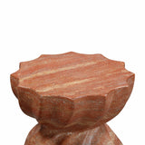 Turin Faux Red Sandstone Indoor / Outdoor Concrete Stool TOV-O54282 TOV Furniture