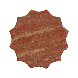 TOV Furniture Turin Indoor/Outdoor Concrete Stool - Sculptural Accent for Modern Living Spaces and Versatile Use Red TOV-O54282