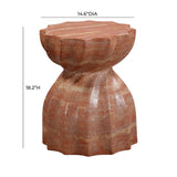 Turin Faux Red Sandstone Indoor / Outdoor Concrete Stool TOV-O54282 TOV Furniture