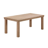 Cassie Natural 75 Inch Rectangular Outdoor Dining Table TOV-O54292 TOV Furniture