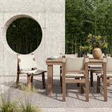 Cassie Natural 75 Inch Rectangular Outdoor Dining Table TOV-O54292 TOV Furniture