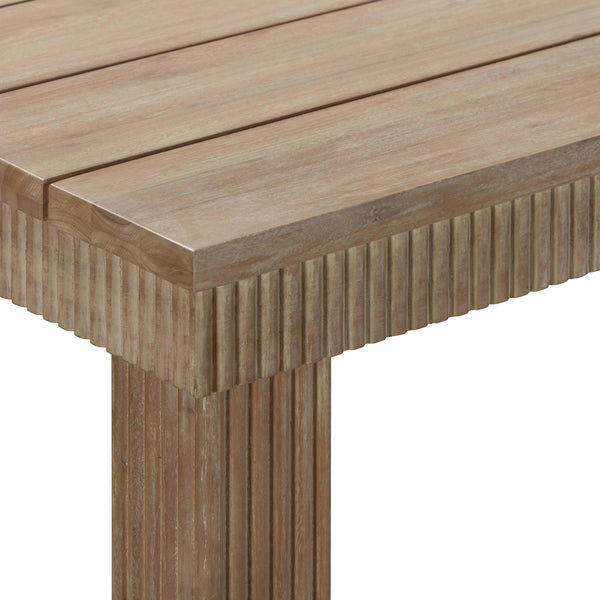 Cassie Natural 75 Inch Rectangular Outdoor Dining Table TOV-O54292 TOV Furniture