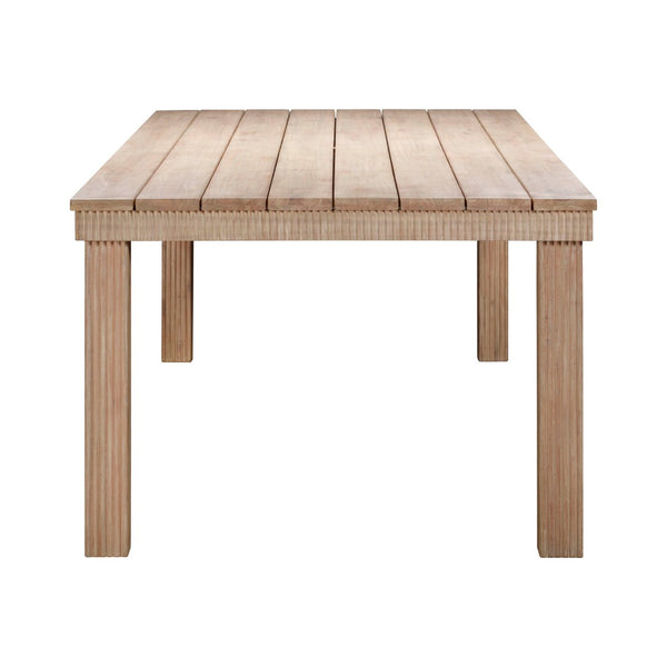 TOV Furniture Cassie Outdoor Rectangular Dining Table – Stylish Eucalyptus Centerpiece for Alfresco Gatherings 108" TOV-O54293