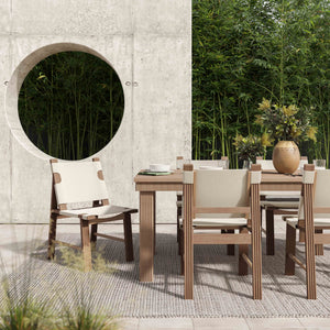 Cassie Natural 108 Inch Rectangular Outdoor Dining Table TOV-O54293 TOV Furniture