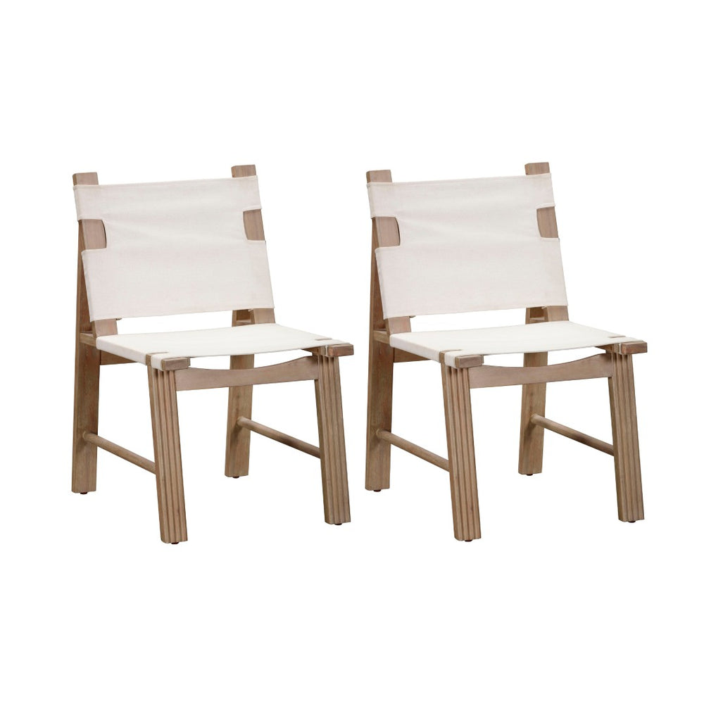 TOV Furniture Cassie Cream Outdoor Dining Chairs Set of 2 - Elegant, Weather-Resistant Design for Stylish Alfresco Meals TOV-O54295