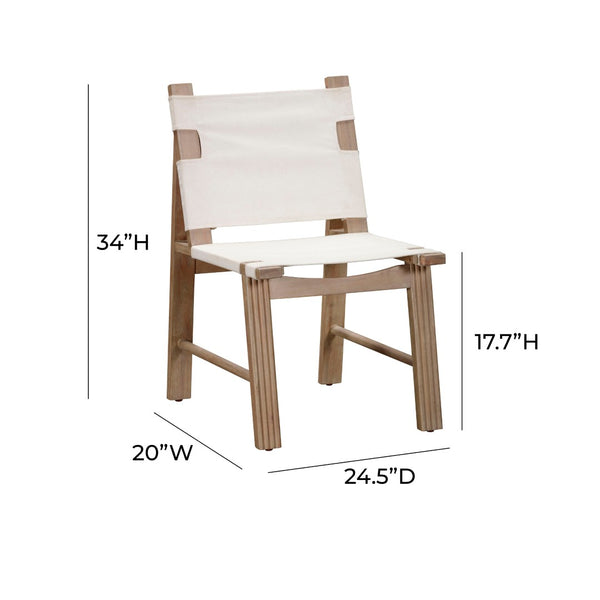 TOV Furniture Cassie Cream Outdoor Dining Chairs Set of 2 - Elegant, Weather-Resistant Design for Stylish Alfresco Meals TOV-O54295