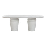 Margot Light Grey Faux Plaster Indoor / Outdoor Concrete Dining Table TOV-O54297 TOV Furniture