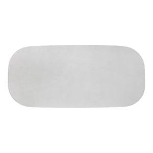 TOV Furniture Margot 83" Light Grey Faux Plaster Oval Dining Table – Stylish Indoor/Outdoor Centerpiece for 6-8 TOV-O54297