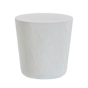 TOV Furniture Margot Light Grey Faux Plaster Stool – Elegant Indoor/Outdoor Accent for Modern Spaces & Versatile Use TOV-O54298