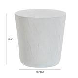 Margot Light Grey Faux Plaster Indoor / Outdoor Concrete Stool TOV-O54298 TOV Furniture