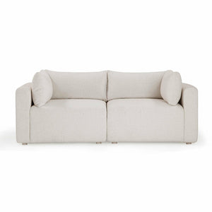 TOV Furniture Hangover 81" Cream Outdoor Modular Loveseat - Stylish, Durable Comfort for Patios & Lounging Bliss TOV-O54451-LS