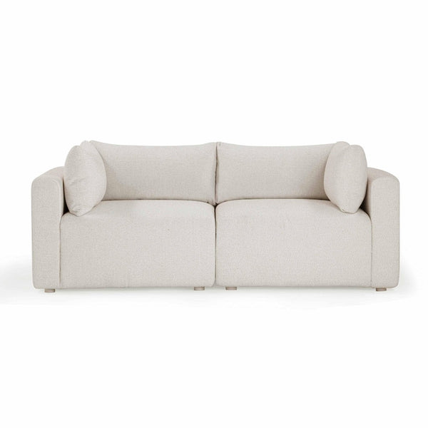 TOV Furniture Hangover 81" Cream Outdoor Modular Loveseat - Stylish, Durable Comfort for Patios & Lounging Bliss TOV-O54451-LS