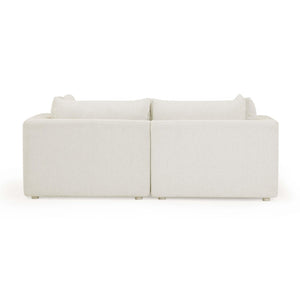 TOV Furniture Hangover 81" Cream Outdoor Modular Loveseat - Stylish, Durable Comfort for Patios & Lounging Bliss TOV-O54451-LS