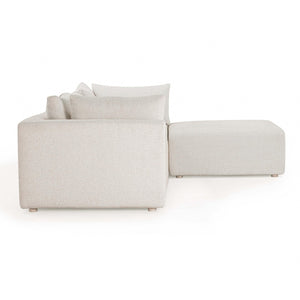 TOV Furniture Hangover 4-Piece Cream Outdoor Modular Sectional - Stylish, Durable Seating for Ultimate Relaxation TOV-O54451