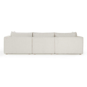 TOV Furniture Hangover 4-Piece Cream Outdoor Modular Sectional - Stylish, Durable Seating for Ultimate Relaxation TOV-O54451