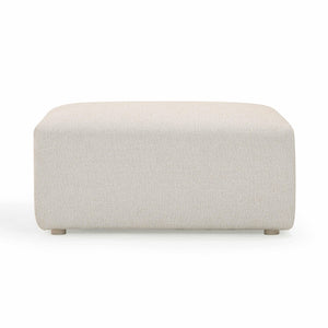 TOV Furniture Hangover Cream Outdoor Ottoman - Versatile, Stylish Seating for Patios, Decks & Poolside Relaxation TOV-O54454