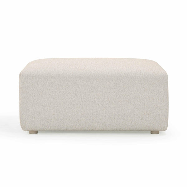 TOV Furniture Hangover Cream Outdoor Ottoman - Versatile, Stylish Seating for Patios, Decks & Poolside Relaxation TOV-O54454