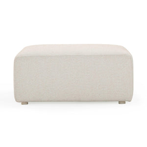 TOV Furniture Hangover Cream Outdoor Ottoman - Versatile, Stylish Seating for Patios, Decks & Poolside Relaxation TOV-O54454