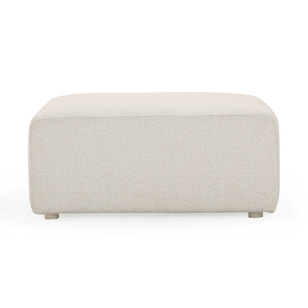 TOV Furniture Hangover Cream Outdoor Ottoman - Versatile, Stylish Seating for Patios, Decks & Poolside Relaxation TOV-O54454