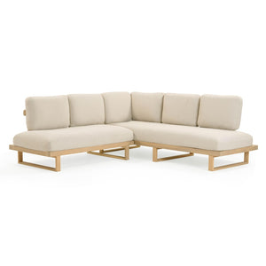 TOV Furniture Evan 2-Piece Cream Outdoor L-Shaped Sectional - Stylish, Weather-Resistant Comfort for Your Patio! TOV-O54457