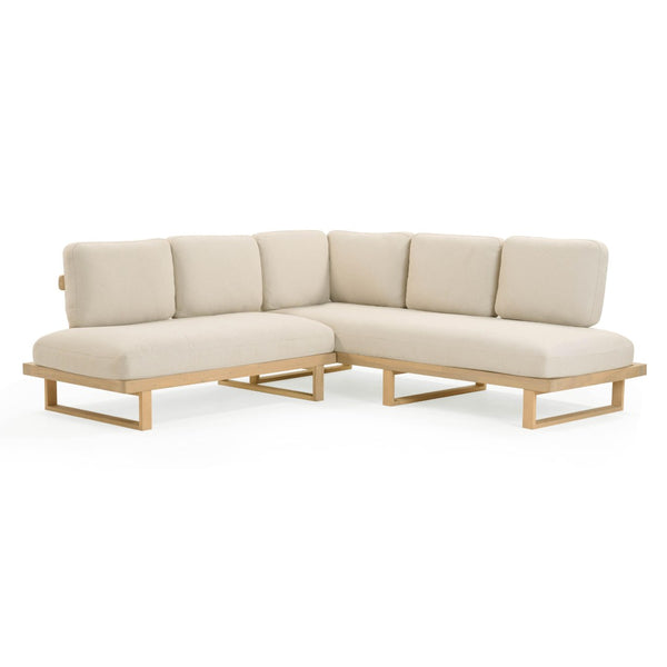 TOV Furniture Evan 2-Piece Cream Outdoor L-Shaped Sectional - Stylish, Weather-Resistant Comfort for Your Patio! TOV-O54457