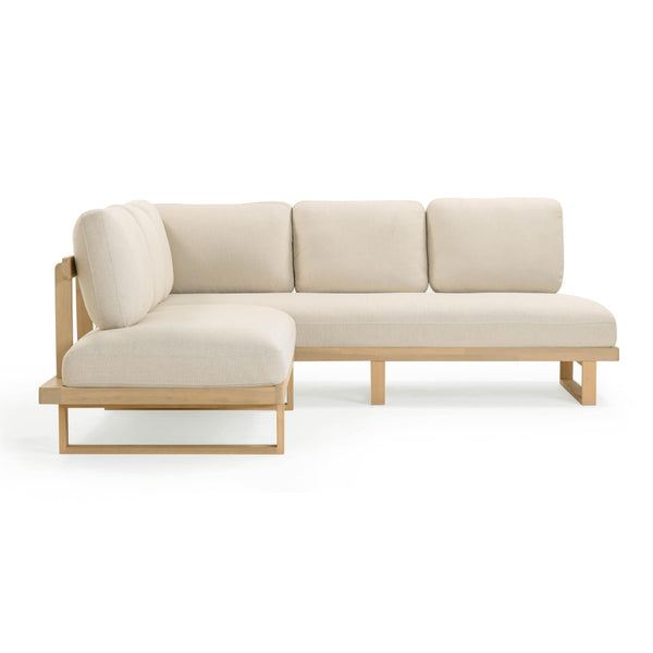 TOV Furniture Evan 2-Piece Cream Outdoor L-Shaped Sectional - Stylish, Weather-Resistant Comfort for Your Patio! TOV-O54457