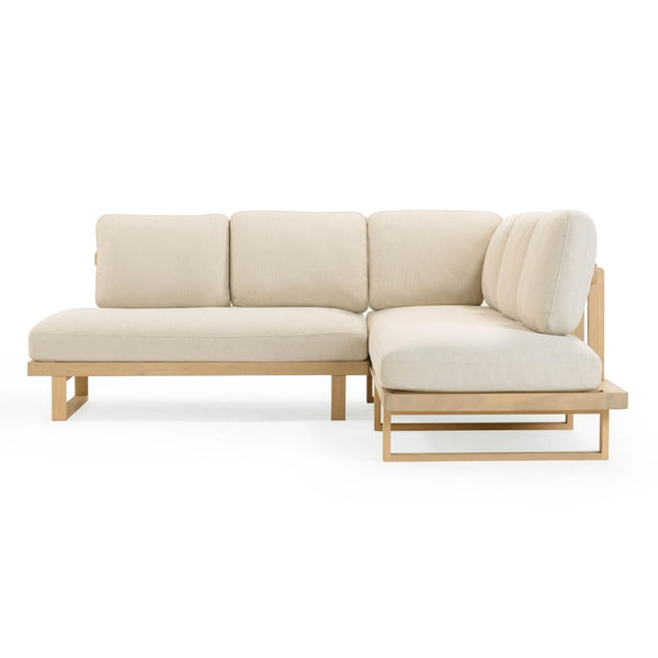 TOV Furniture Evan 2-Piece Cream Outdoor L-Shaped Sectional - Stylish, Weather-Resistant Comfort for Your Patio! TOV-O54457