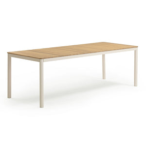 TOV Furniture Sardinia 95" Light Teak Outdoor Rectangular Dining Table - Stylish, Weather-Resistant & Durable Design TOV-O54460