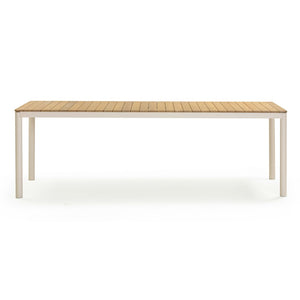 TOV Furniture Sardinia 95" Light Teak Outdoor Rectangular Dining Table - Stylish, Weather-Resistant & Durable Design TOV-O54460