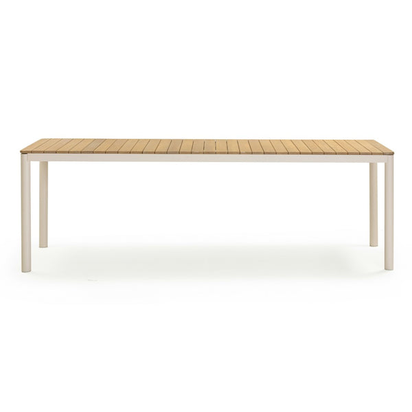TOV Furniture Sardinia 95" Light Teak Outdoor Rectangular Dining Table - Stylish, Weather-Resistant & Durable Design TOV-O54460