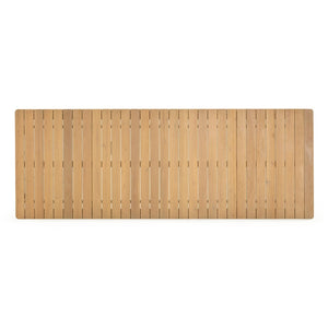 TOV Furniture Sardinia 95" Light Teak Outdoor Rectangular Dining Table - Stylish, Weather-Resistant & Durable Design TOV-O54460