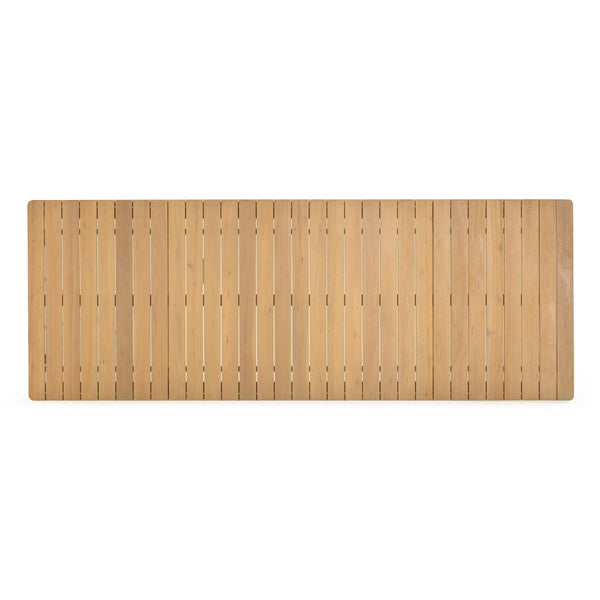 TOV Furniture Sardinia 95" Light Teak Outdoor Rectangular Dining Table - Stylish, Weather-Resistant & Durable Design TOV-O54460