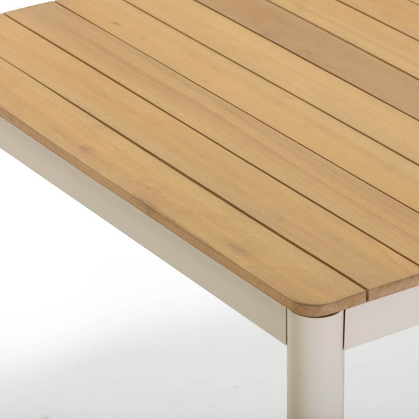 TOV Furniture Sardinia 95" Light Teak Outdoor Rectangular Dining Table - Stylish, Weather-Resistant & Durable Design TOV-O54460
