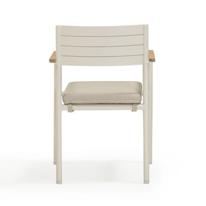 TOV Furniture Sardinia Cream Outdoor Dining Chairs Set of 2 - Elegant, Durable, Art-Deco Style for Your Patio TOV-O54461