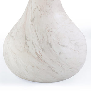 TOV Furniture Smooch 87" Concrete Dining Table – Stylish Indoor/Outdoor Centerpiece with Sculptural Design & Durability White TOV-O54488