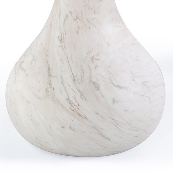 TOV Furniture Smooch 87" Concrete Dining Table – Stylish Indoor/Outdoor Centerpiece with Sculptural Design & Durability White TOV-O54488