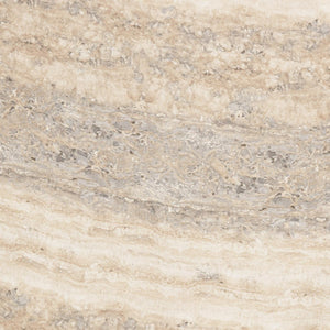 TOV Furniture Smooch 47" Round Concrete Dining Table with Unique Teardrop Base for Indoor and Outdoor Elegance Travertine TOV-O54490