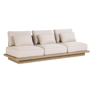 TOV Furniture Mora Cream Outdoor Sofa - Stylish, Weather-Ready Seating with Plush Cushions for Coastal Living 96" TOV-O54722