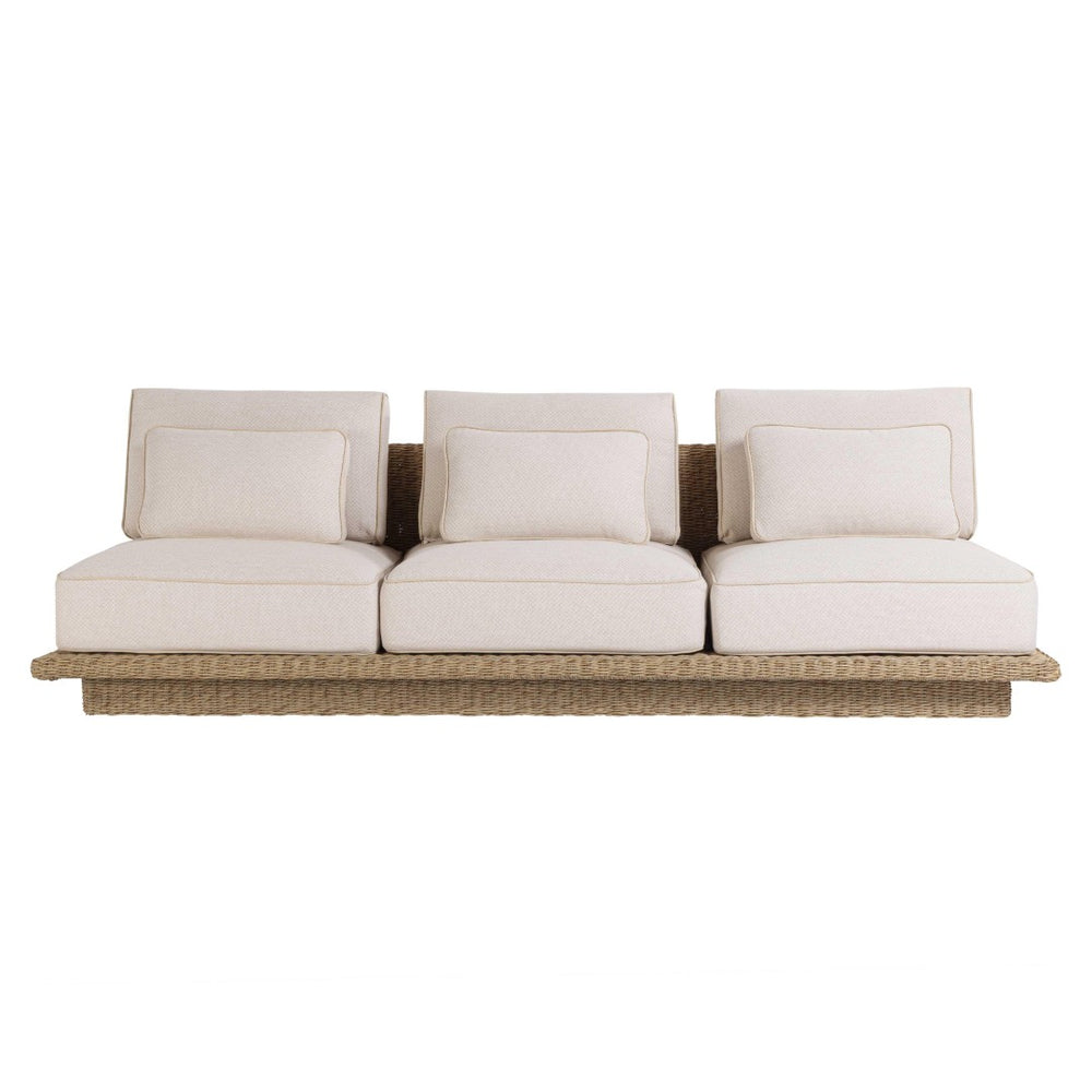 TOV Furniture Mora Cream Outdoor Sofa - Stylish, Weather-Ready Seating with Plush Cushions for Coastal Living 96" TOV-O54722