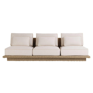 TOV Furniture Mora Cream Outdoor Sofa - Stylish, Weather-Ready Seating with Plush Cushions for Coastal Living 96" TOV-O54722