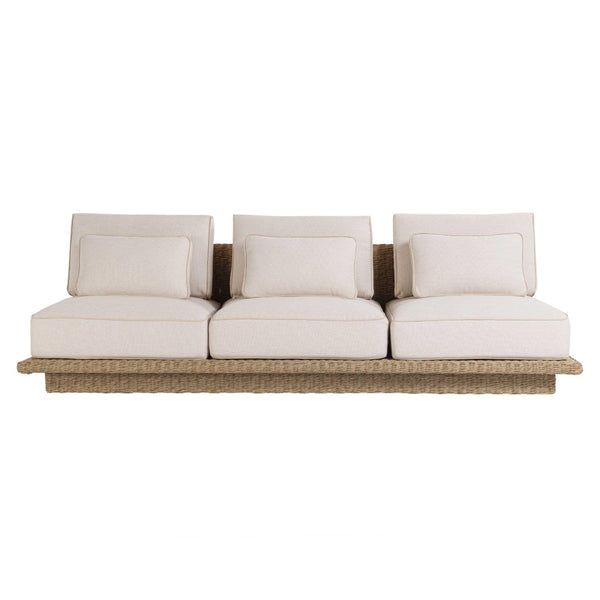 TOV Furniture Mora Cream Outdoor Sofa - Stylish, Weather-Ready Seating with Plush Cushions for Coastal Living 96" TOV-O54722